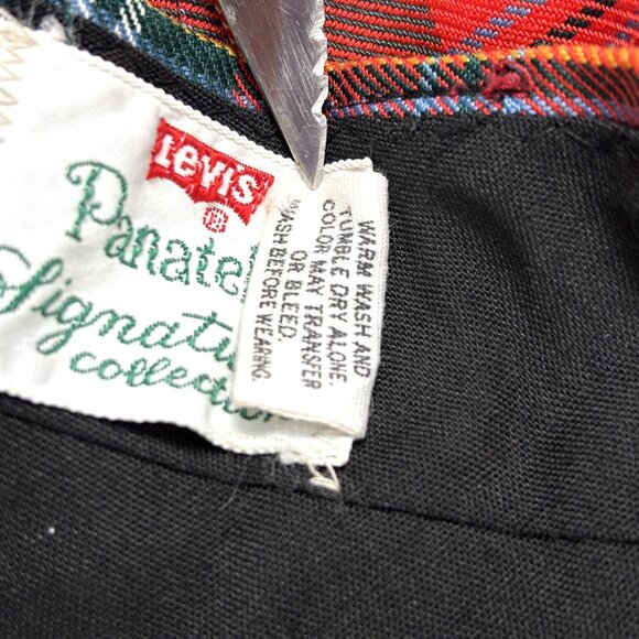 70’s Levi’s Panatela Signature Red Green Plaid Pants Dress Slacks 38“ x 32” VTG - Picture 10 of 15